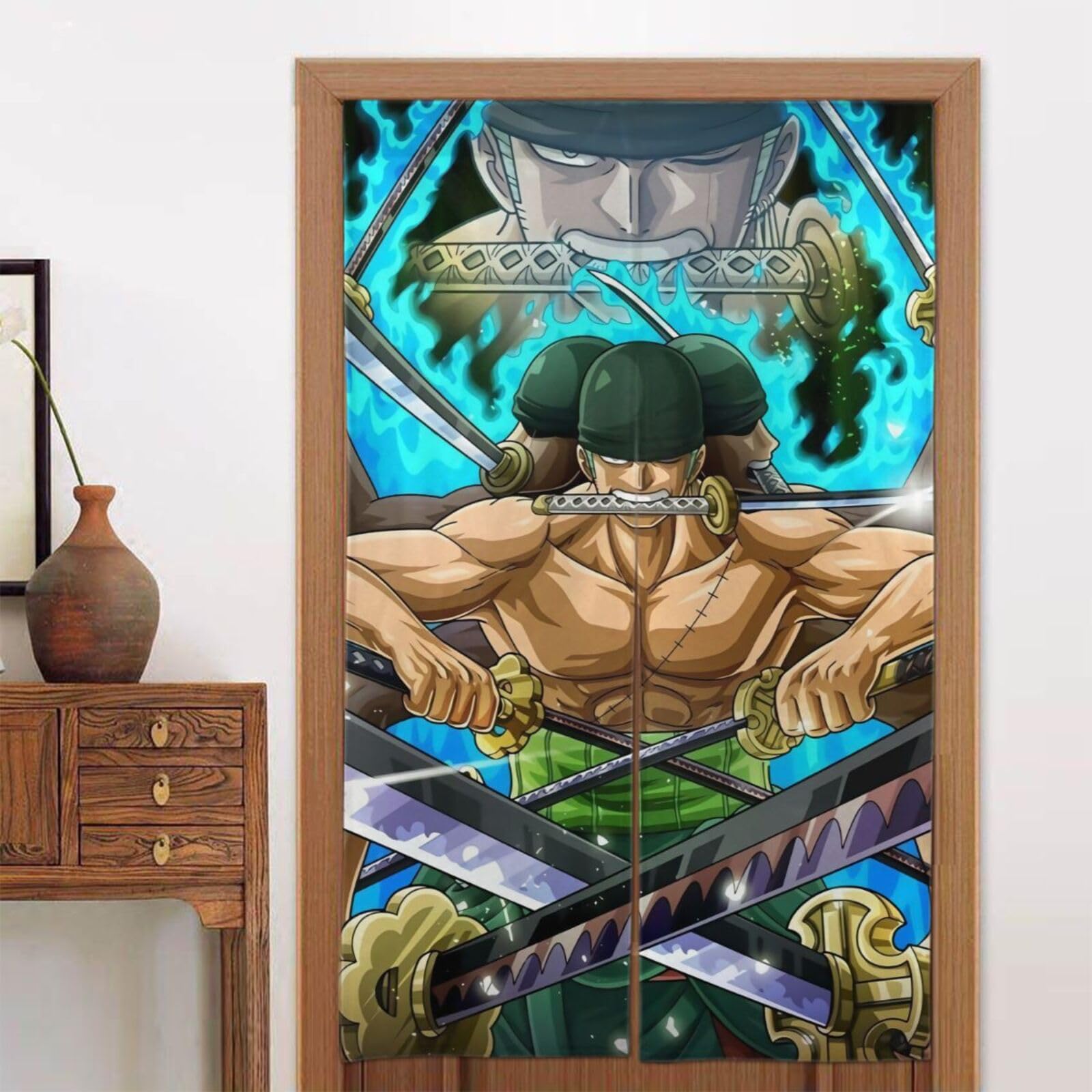 Amazon｜ワンピース ゾロ十郎 ONE PIECE ドアカーテン のれん カーテン